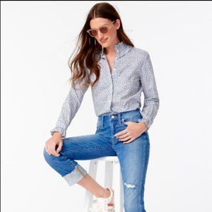 Jcrew Liberty floral blouse, size 18, blue and white